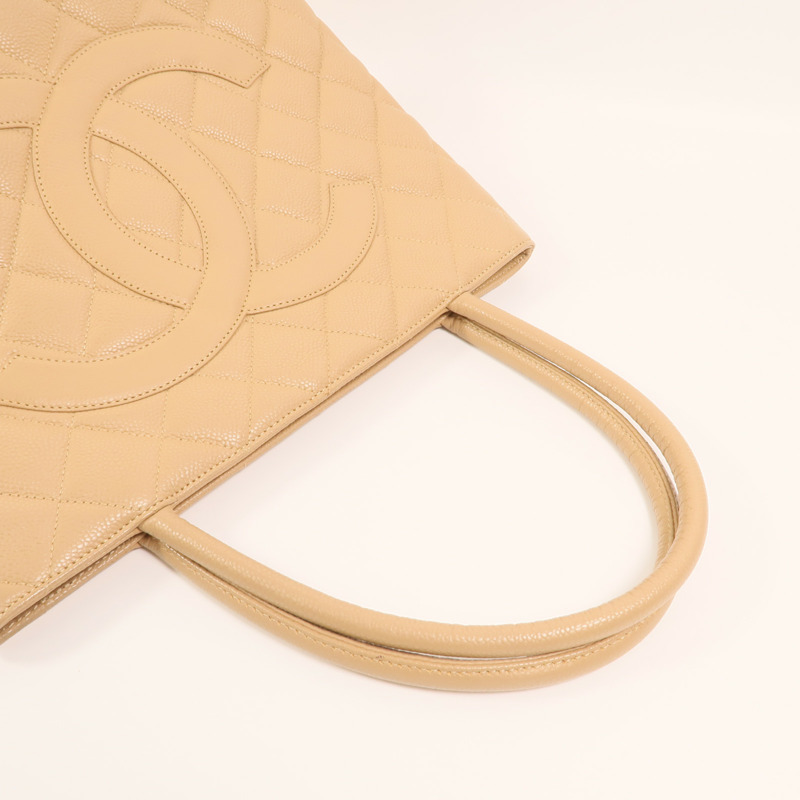 CHANEL 牛皮皮革Vintage Handbag金扣手挽袋-7