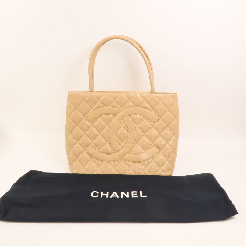 CHANEL 牛皮皮革Vintage Handbag金扣手挽袋-8