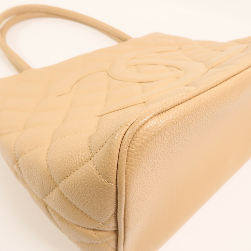 CHANEL 牛皮皮革Vintage Handbag金扣手挽袋-10