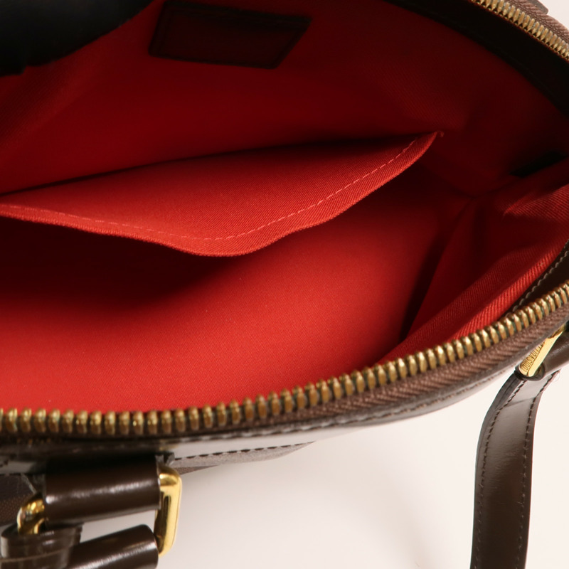 LOUIS VUITTON Damier Verona PM金扣肩背袋棕色-4