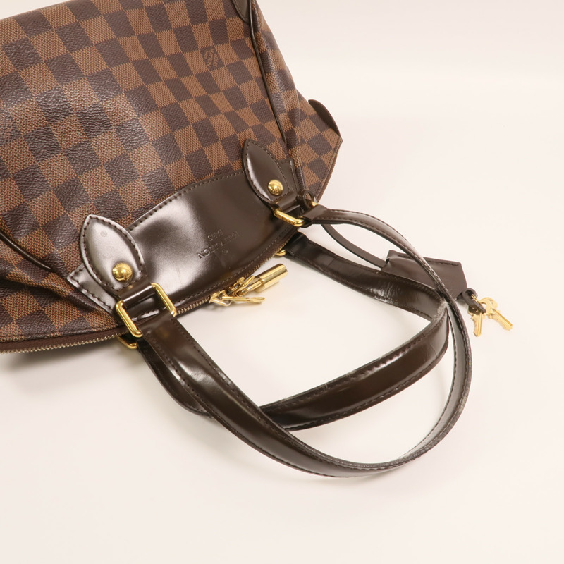 LOUIS VUITTON Damier Verona PM金扣肩背袋棕色-7