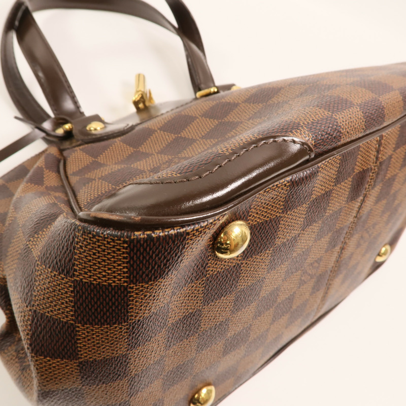 LOUIS VUITTON Damier Verona PM金扣肩背袋棕色-10