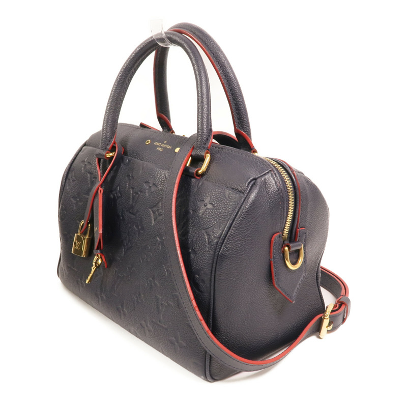 LOUIS VUITTON Monogram Empreinte Speedy Bandouliere 25金扣手挽肩背兩用袋-2