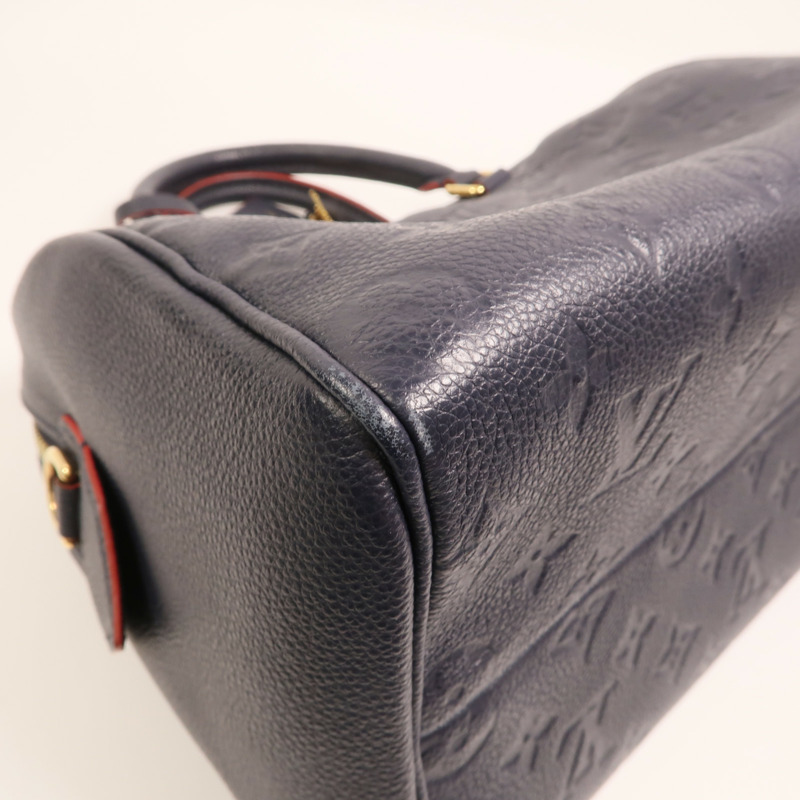 LOUIS VUITTON Monogram Empreinte Speedy Bandouliere 25金扣手挽肩背兩用袋-11