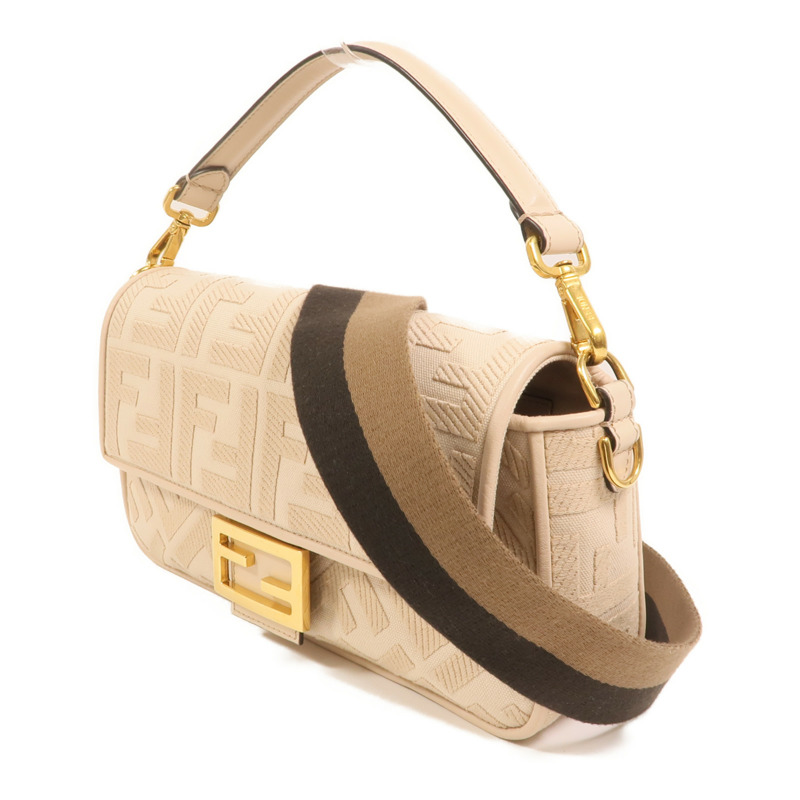 FENDI 牛皮皮革Baguette金扣手挽肩背兩用袋-2
