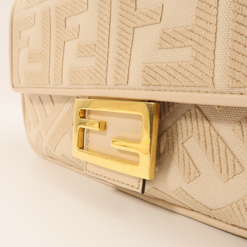 FENDI 牛皮皮革Baguette金扣手挽肩背兩用袋-13