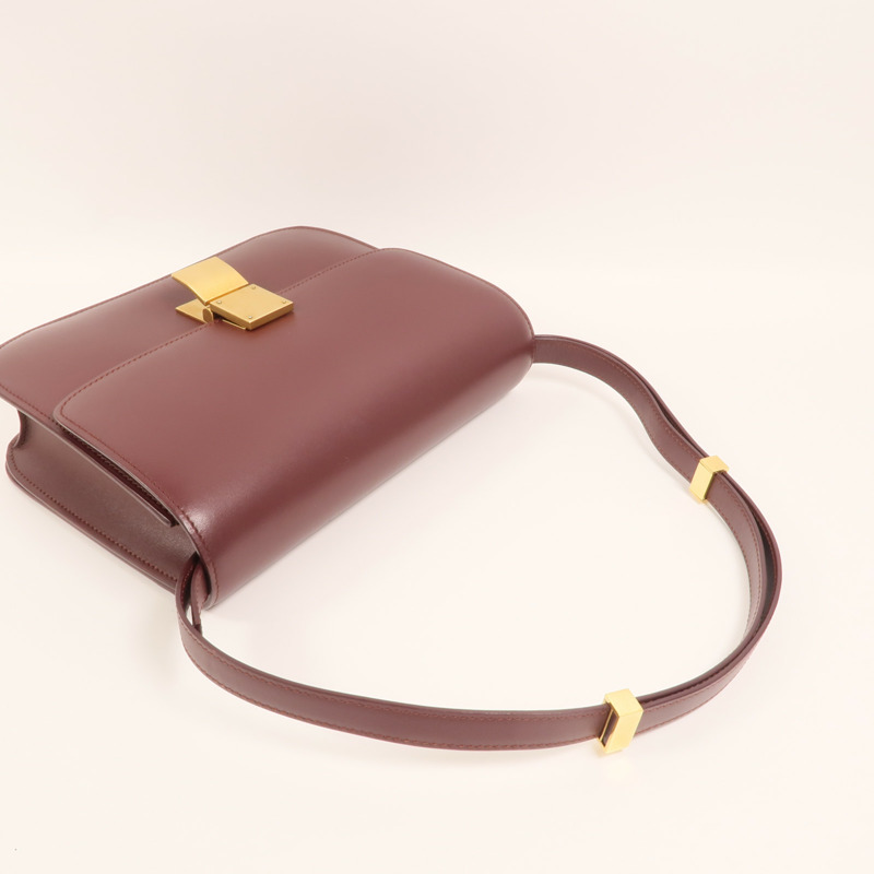 CELINE 牛皮皮革Classic Box金扣肩背袋-7
