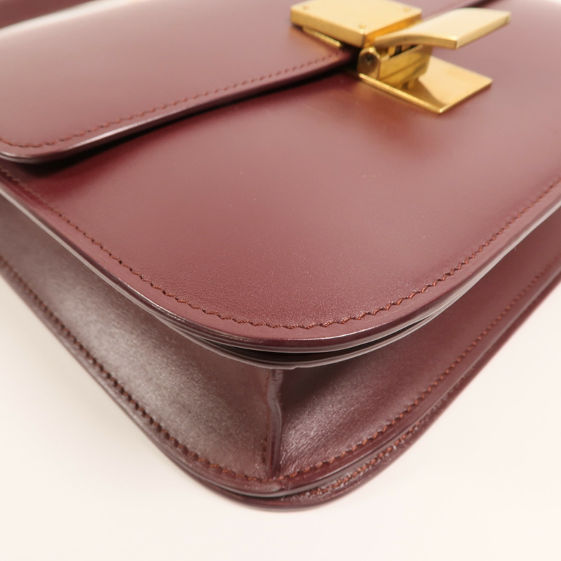 CELINE 牛皮皮革Classic Box金扣肩背袋-10