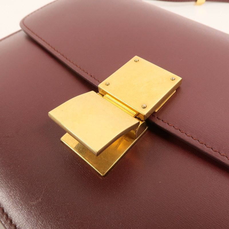 CELINE 牛皮皮革Classic Box金扣肩背袋-13
