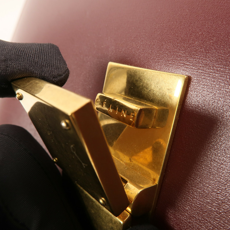 CELINE 牛皮皮革Classic Box金扣肩背袋-14