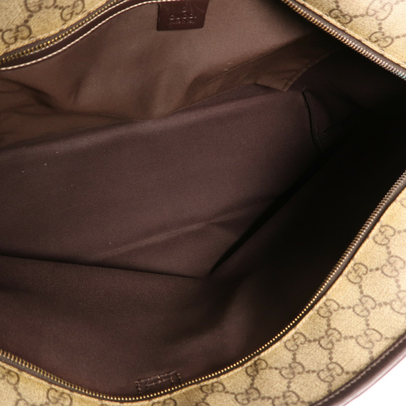 GUCCI 塗層帆布Shoulder Bag銀扣肩背袋-4