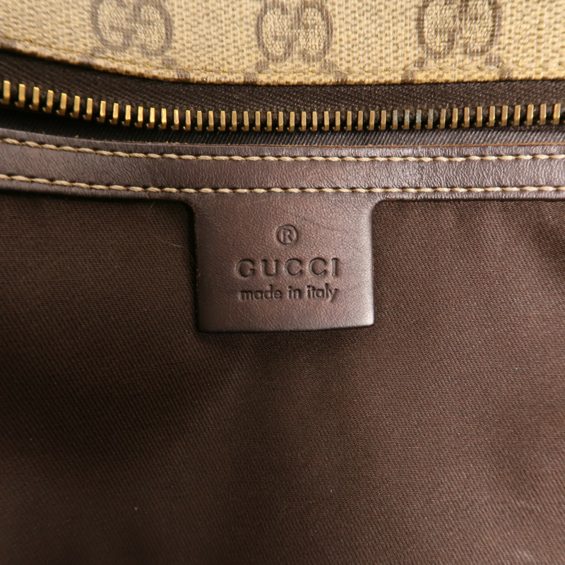 GUCCI 塗層帆布Shoulder Bag銀扣肩背袋-5