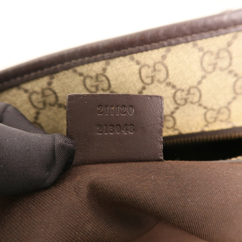 GUCCI 塗層帆布Shoulder Bag銀扣肩背袋-6