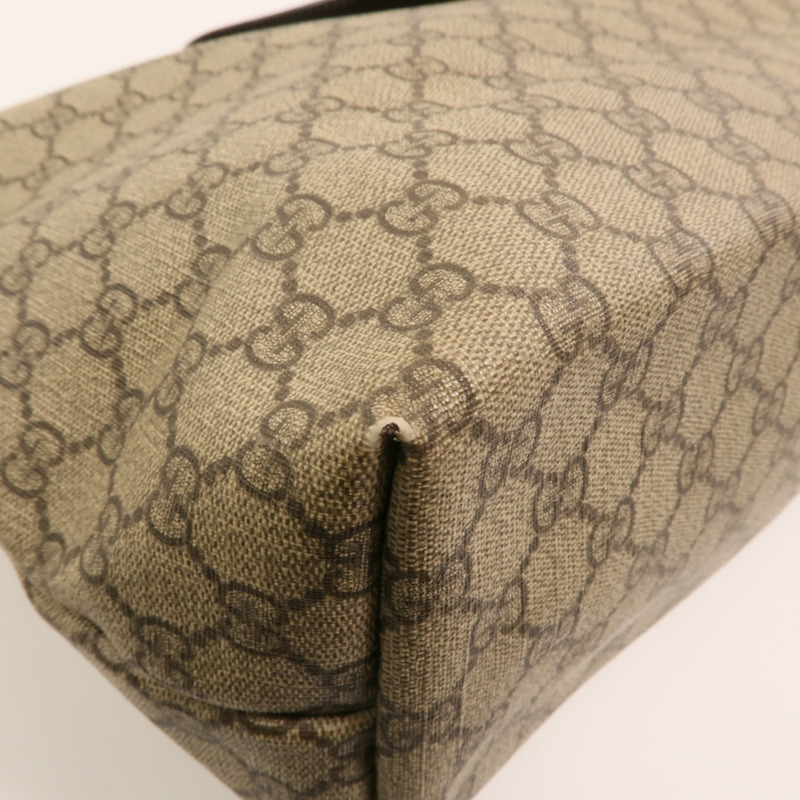 GUCCI 塗層帆布Shoulder Bag銀扣肩背袋-10