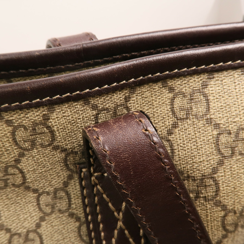 GUCCI 塗層帆布Shoulder Bag銀扣肩背袋-13