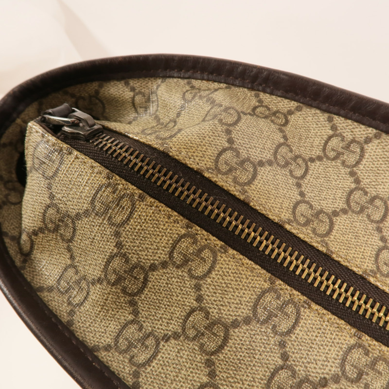 GUCCI 塗層帆布Shoulder Bag銀扣肩背袋-14