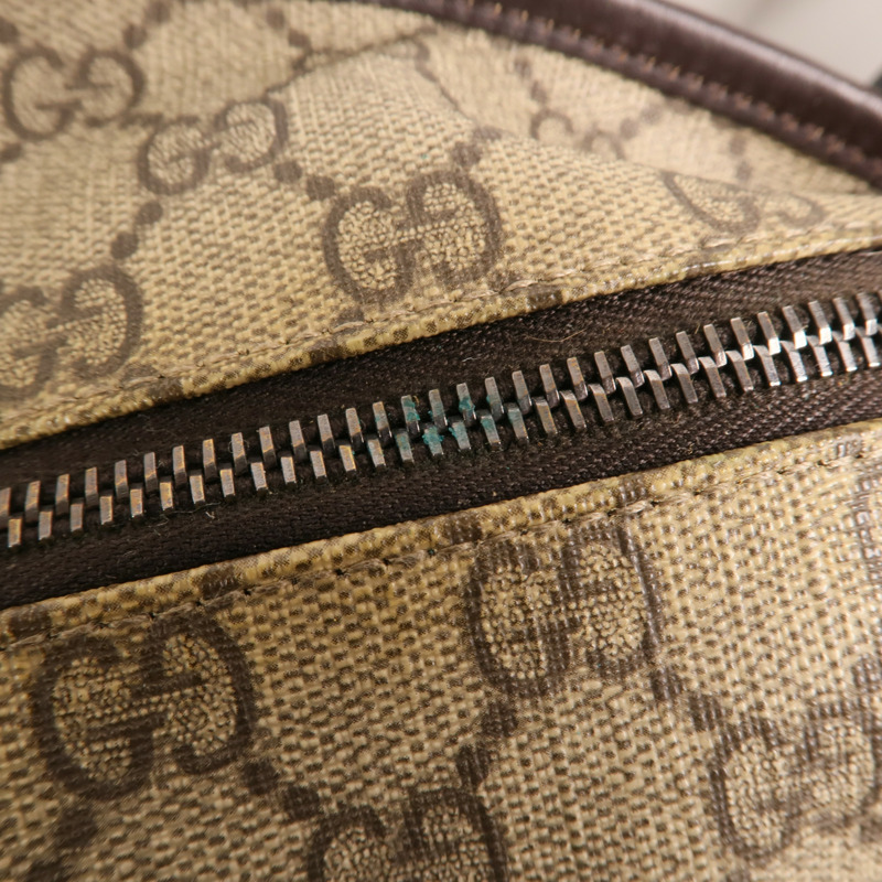 GUCCI 塗層帆布Shoulder Bag銀扣肩背袋-15