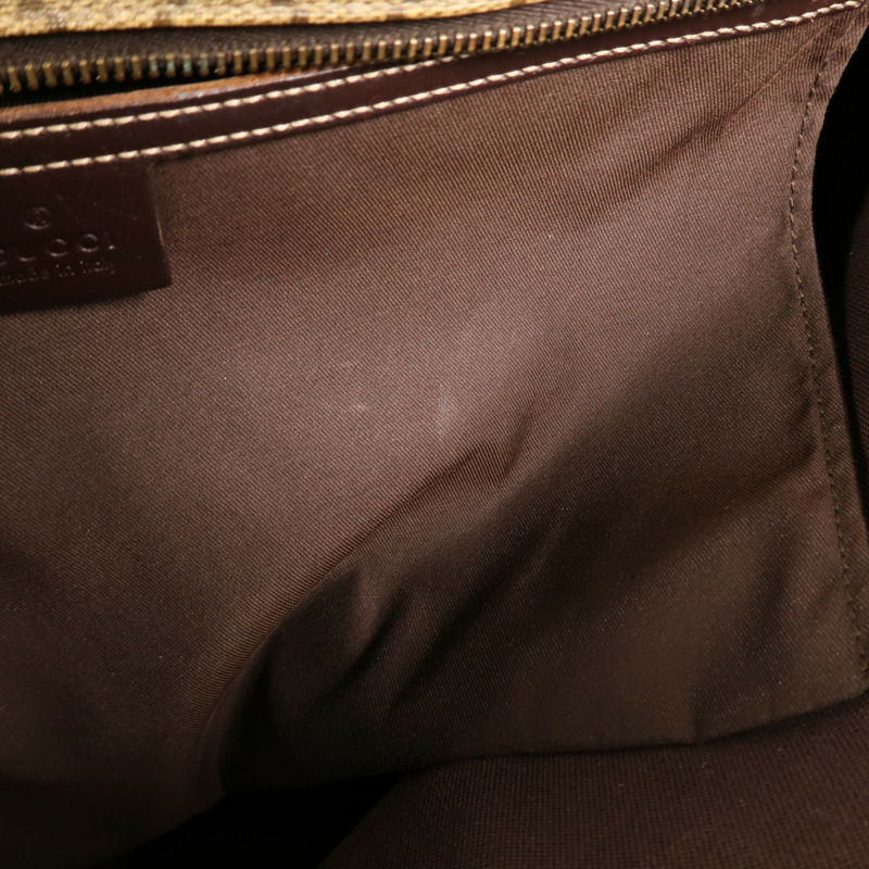 GUCCI 塗層帆布Shoulder Bag銀扣肩背袋-16