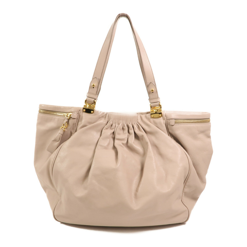 Miu Miu 牛皮皮革Vitello Lux Hobo金扣手挽袋-1