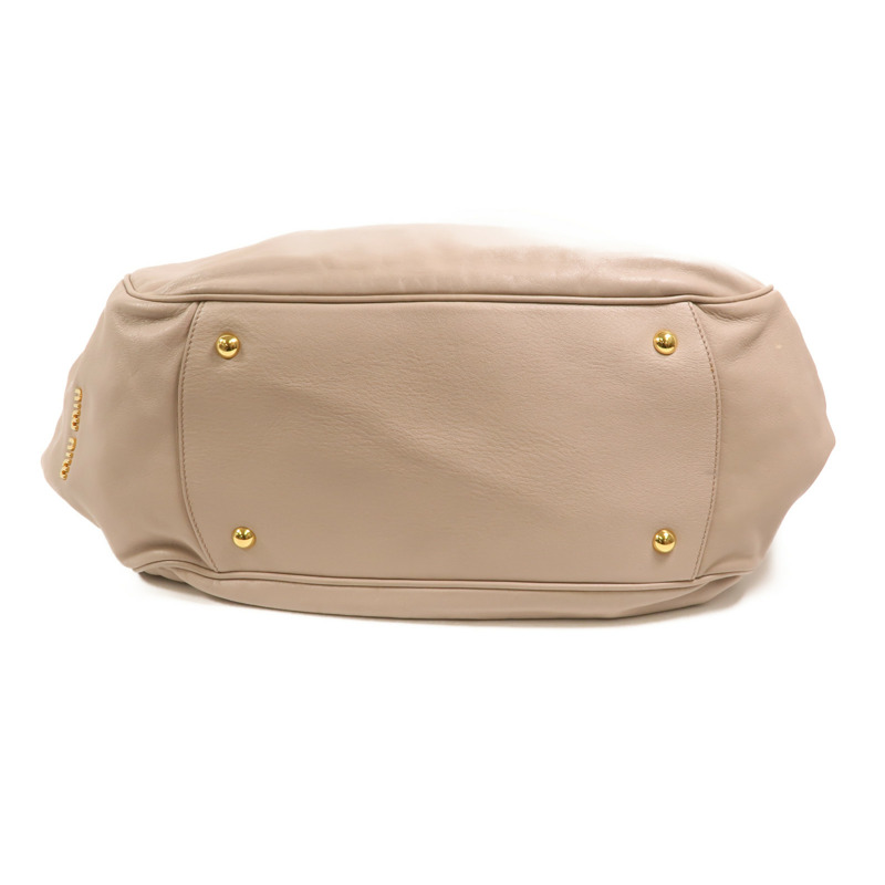 Miu Miu 牛皮皮革Vitello Lux Hobo金扣手挽袋-3