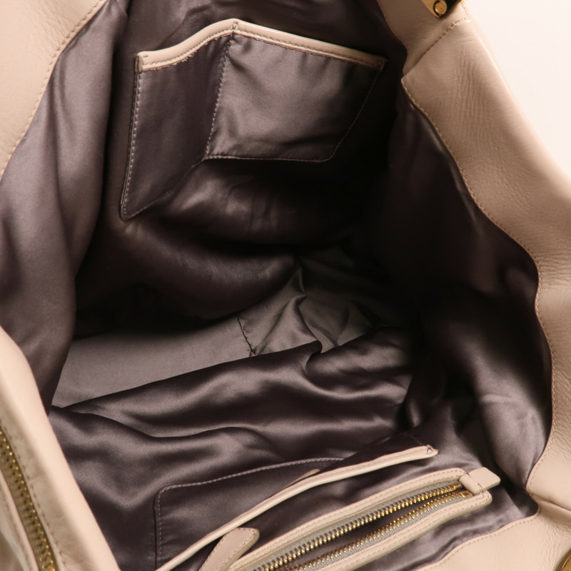 Miu Miu 牛皮皮革Vitello Lux Hobo金扣手挽袋-4