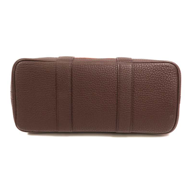 HERMES 帆布Garden Party TPM銀扣手挽袋Cuivre-3