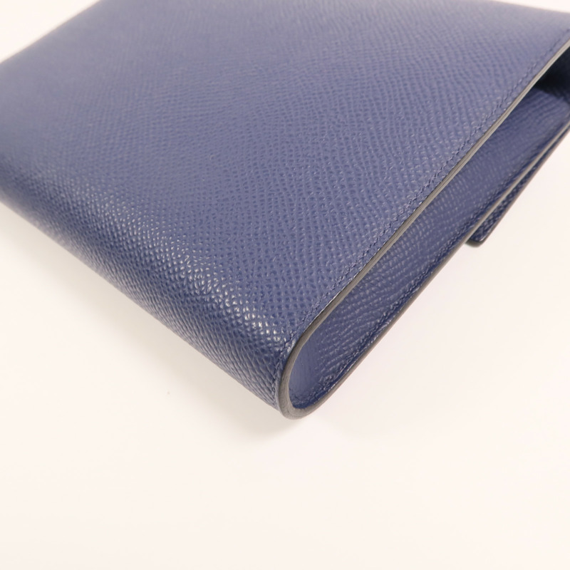 HERMES Epsom皮革Clic 16金扣肩背袋Bleu Saphir-12