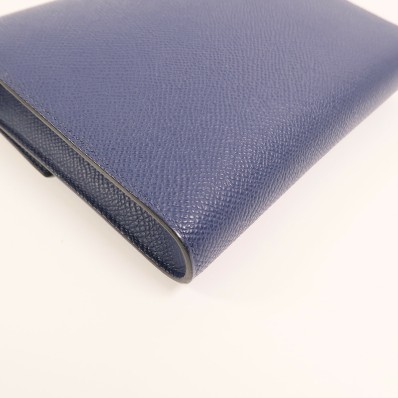 HERMES Epsom皮革Clic 16金扣肩背袋Bleu Saphir-13