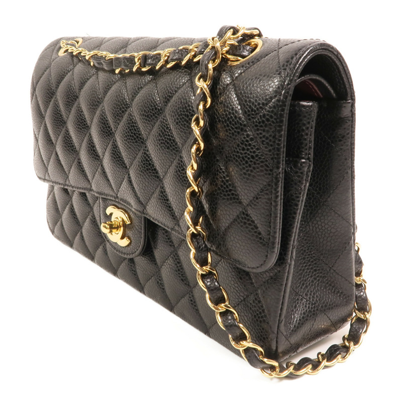 CHANEL 牛皮皮革Classic 25金扣鏈帶肩背袋-2