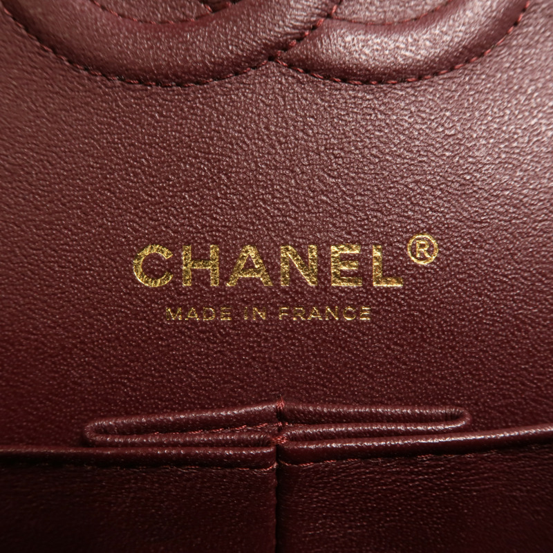 CHANEL 牛皮皮革Classic 25金扣鏈帶肩背袋-5