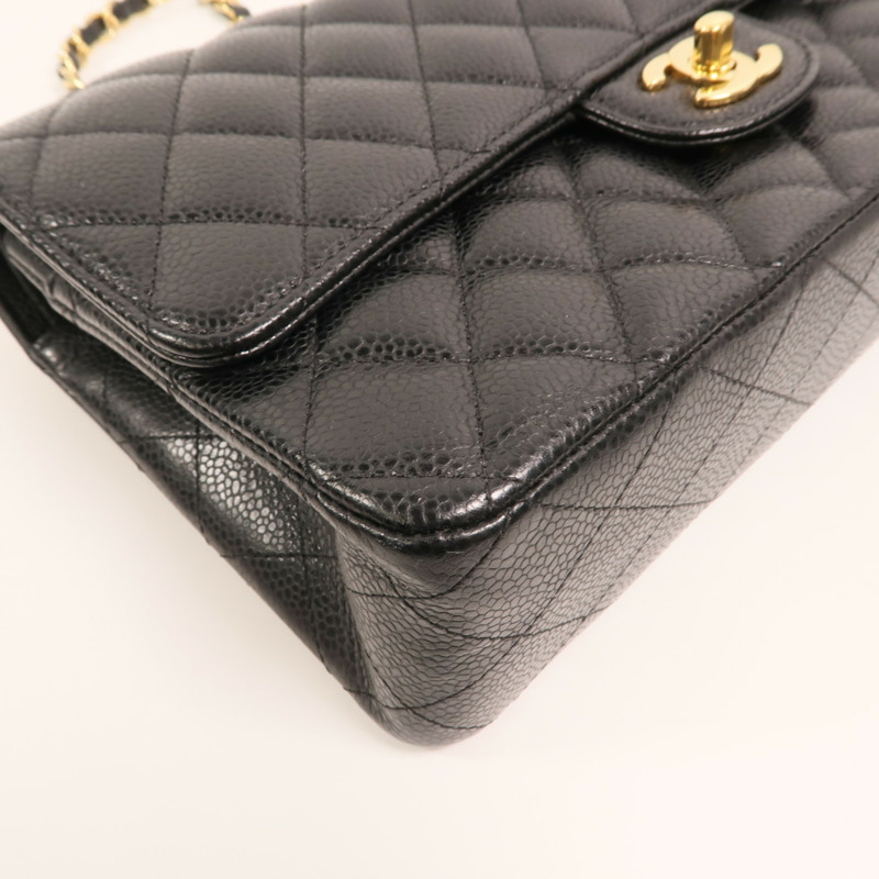 CHANEL 牛皮皮革Classic 25金扣鏈帶肩背袋-11