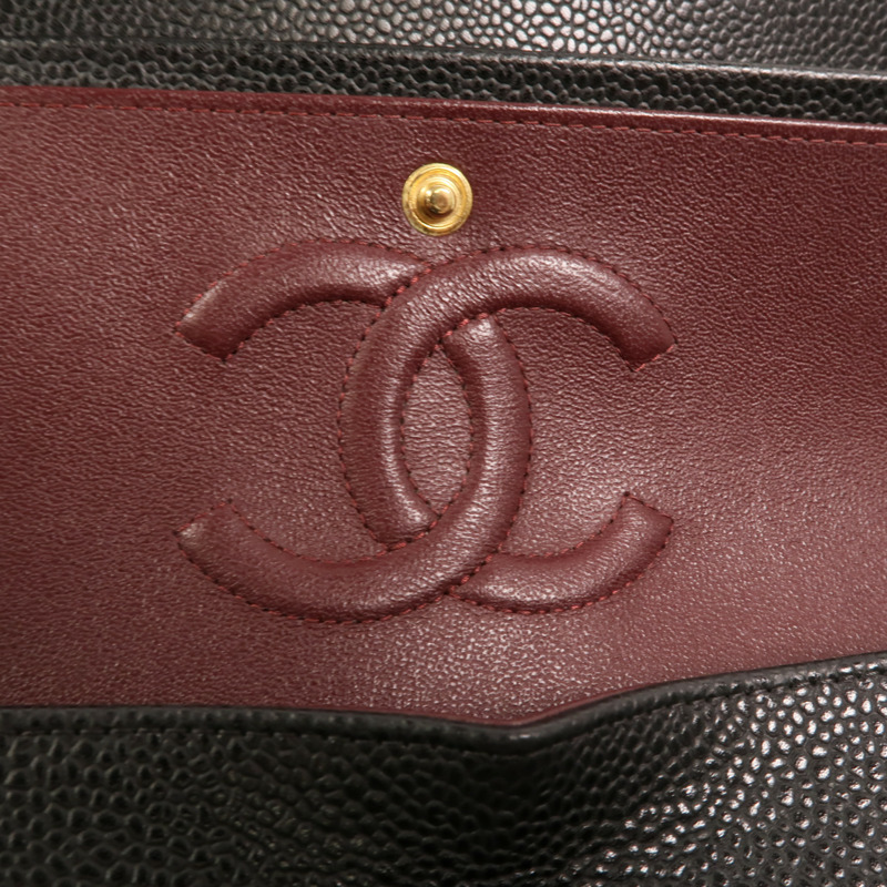 CHANEL 牛皮皮革Classic 25金扣鏈帶肩背袋-16