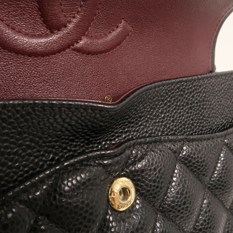 CHANEL 牛皮皮革Classic 25金扣鏈帶肩背袋-17