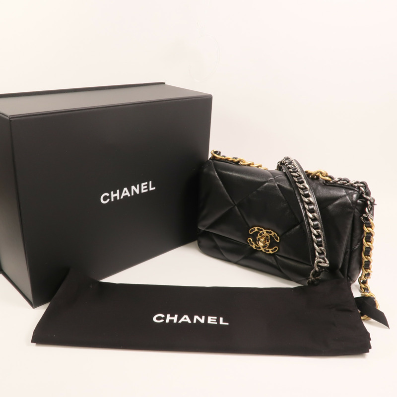 CHANEL 羊皮皮革C19 Small手挽肩背兩用袋-8