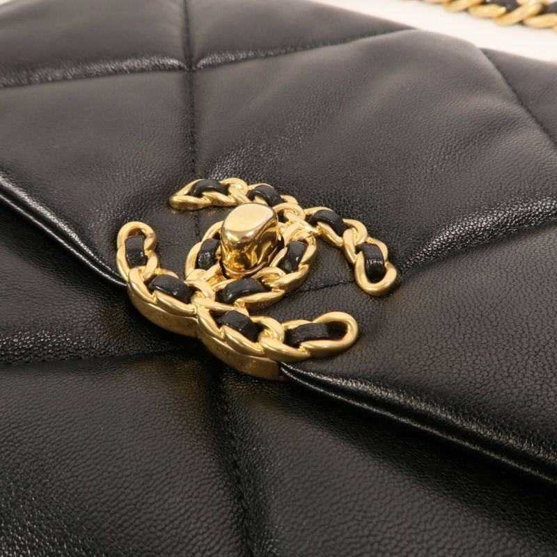 CHANEL 羊皮皮革C19 Small手挽肩背兩用袋-9