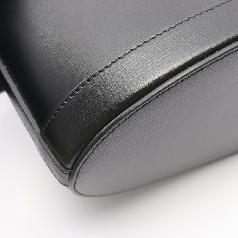 GUCCI 馬銜扣水桶斜背包 602118 黑色皮革 二手 女士-7