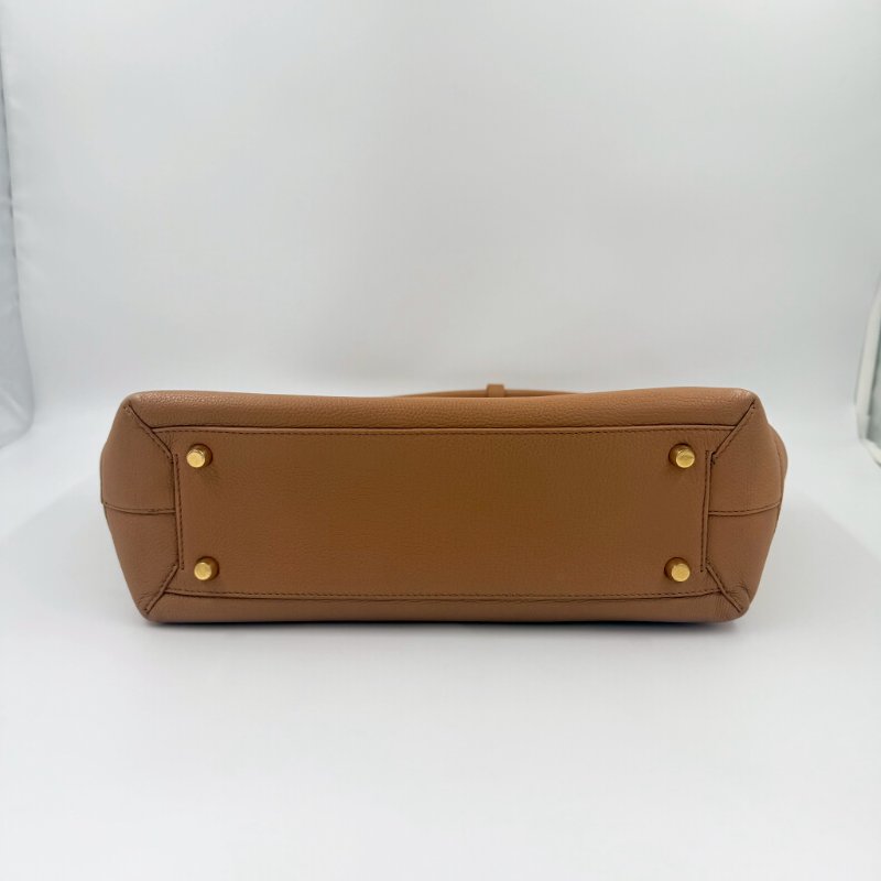 BV焦糖棕牛皮大編織Arco48下蓋肩背托特包(可放電腦!通勤包!)-4