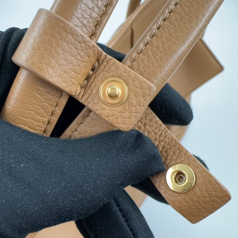 BV焦糖棕牛皮大編織Arco48下蓋肩背托特包(可放電腦!通勤包!)-7