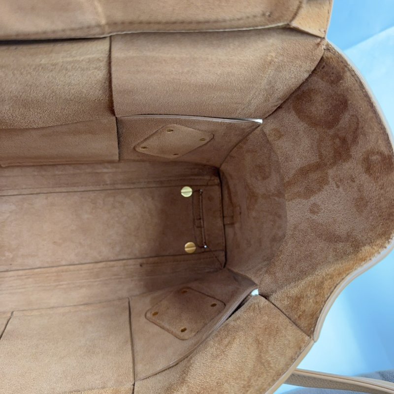 BV焦糖棕牛皮大編織Arco48下蓋肩背托特包(可放電腦!通勤包!)-27