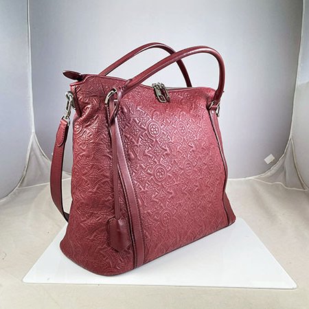 ＊奢華大道國際精品＊【L3330】LV酒紅色 ANTHEIA IXIA 立體刺繡羊皮手提/斜背包(MM) M97062-1