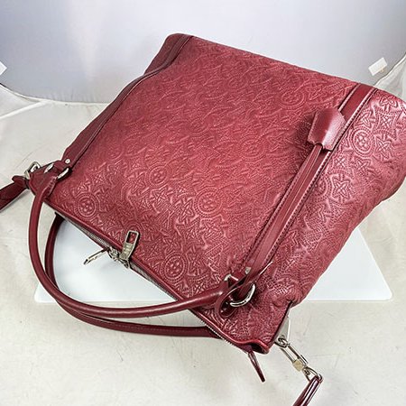 ＊奢華大道國際精品＊【L3330】LV酒紅色 ANTHEIA IXIA 立體刺繡羊皮手提/斜背包(MM) M97062-2