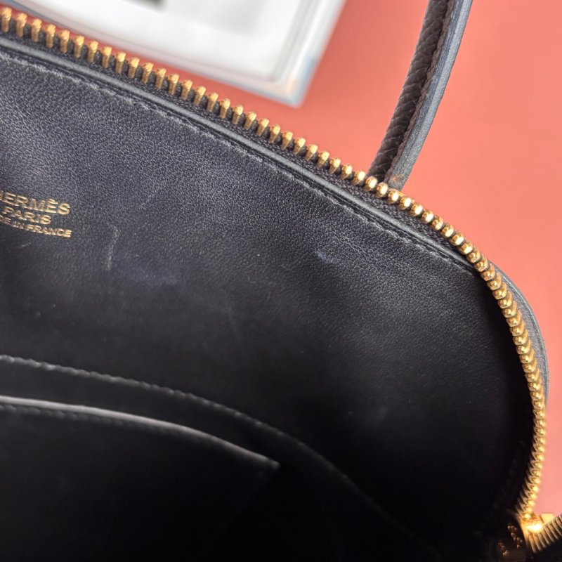 C刻 ::HERMES:: BOLIDE 25 黑金 手提包 斜背包 兩用包 柏莉包-21