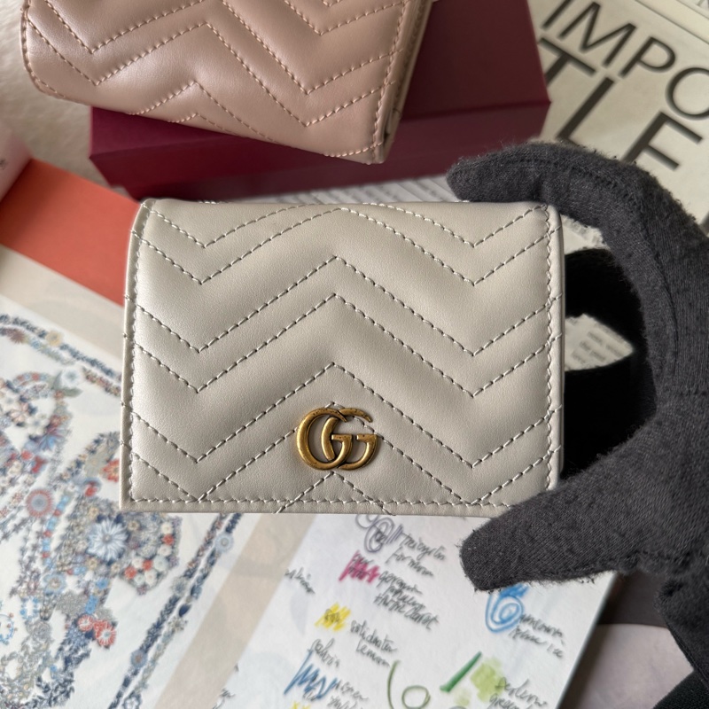 GG MARMONT 牛皮卡片小短夾(淺灰色)-1