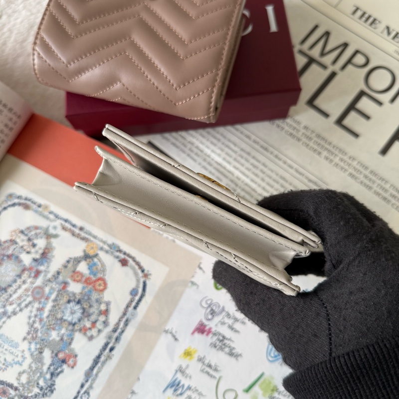 GG MARMONT 牛皮卡片小短夾(淺灰色)-5