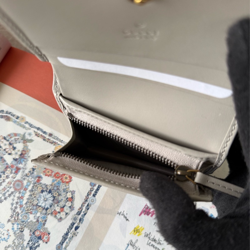 GG MARMONT 牛皮卡片小短夾(淺灰色)-7