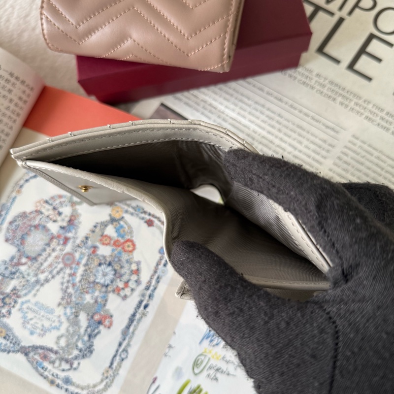 GG MARMONT 牛皮卡片小短夾(淺灰色)-8