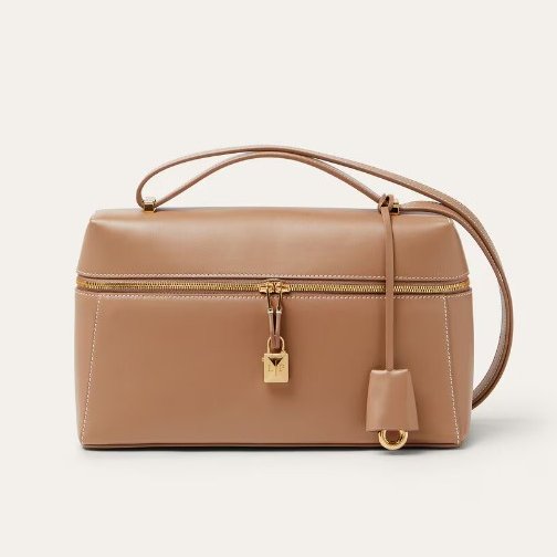 ::LORO PIANA:: EXTRA BAG L27 諾悠翩雅 卡其色風衣色光滑小牛皮 斜背包 肩背包-0