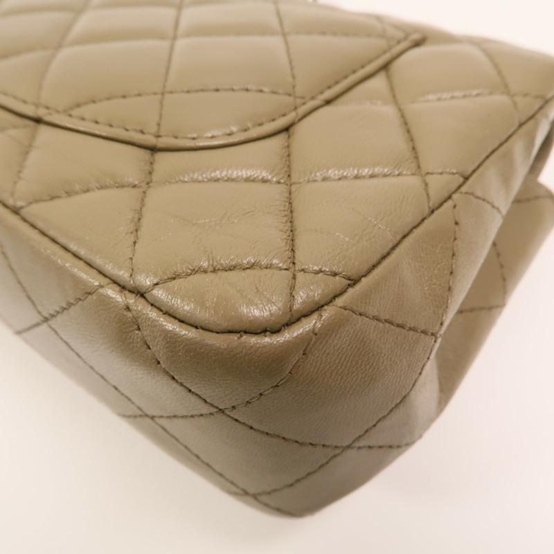 CHANEL 羊皮皮革Mini Classic 20銀扣鏈帶肩背袋-13