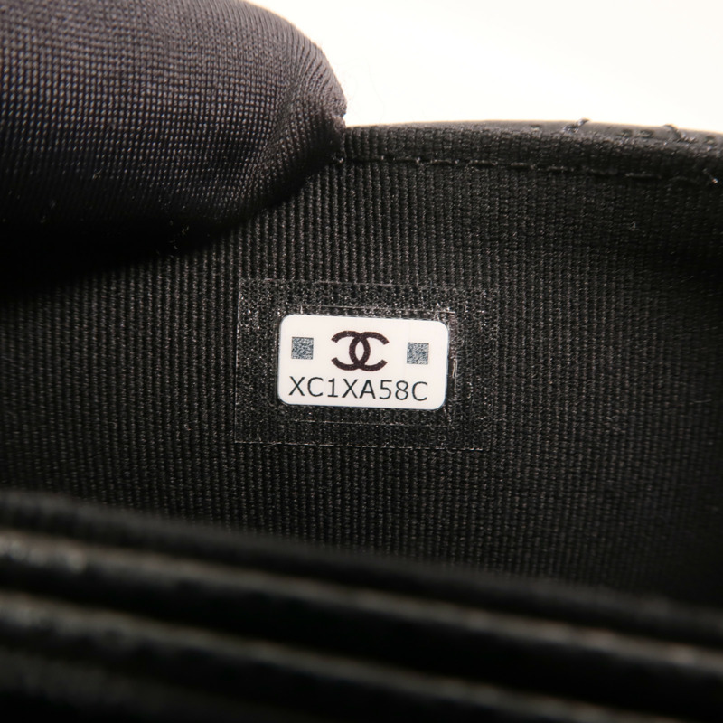 CHANEL 牛皮皮革Chain Shoulder金扣鏈帶肩背袋-7