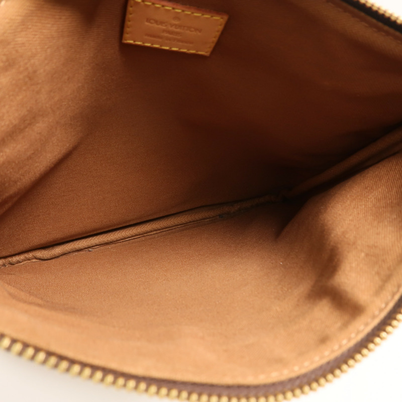 LOUIS VUITTON Monogram Pochette Bosphore金扣肩背袋棕色-4